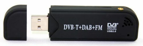 RTL2832U+FC0012 USB DVB-T FM SDR přijímač, briv