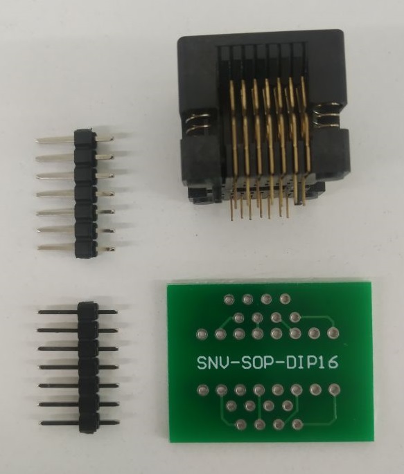 Testovací patice SMD 14pin DPS SO14 SOP14 To DIP16, briv