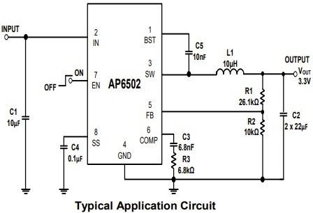 AP6502 2A Wide Input Step Down Converter