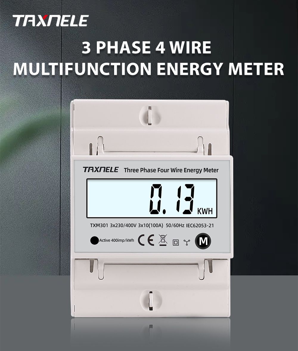 TXM301 Třífázový digitální elektroměr na DIN lištu
