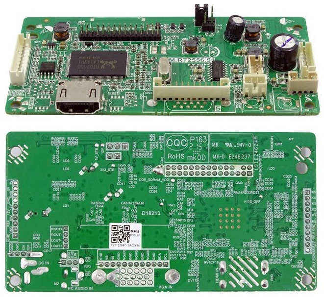 M.RT2556.51 univerzální eDP TFT displej ovládací deska s audio vstupem