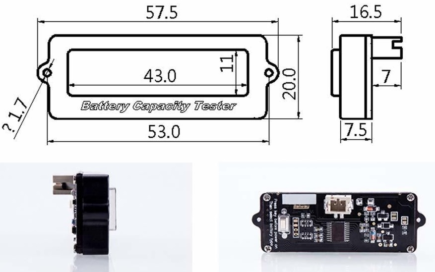 LY6N 12V-48V LCD indikátor stavu baterie, panelový