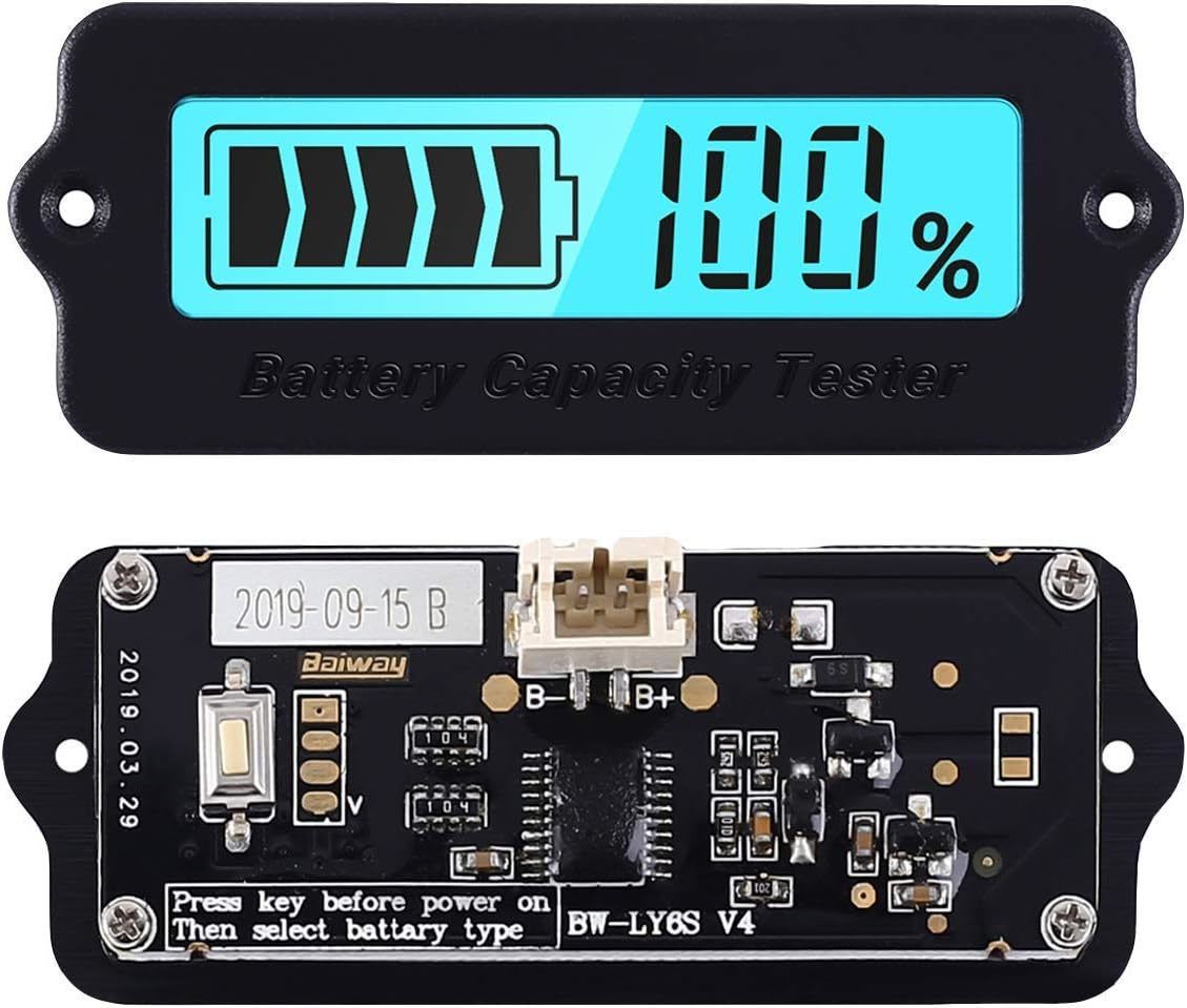 LY6N 12V-48V LCD indikátor stavu baterie, panelový