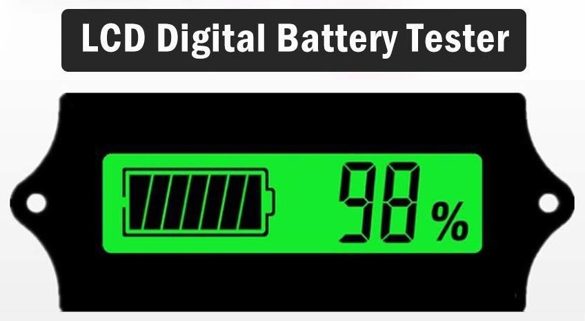 GY-6 12V-48V LCD indikátor stavu baterie, panelový