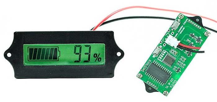 GY-6 12V-48V LCD indikátor stavu baterie, panelový