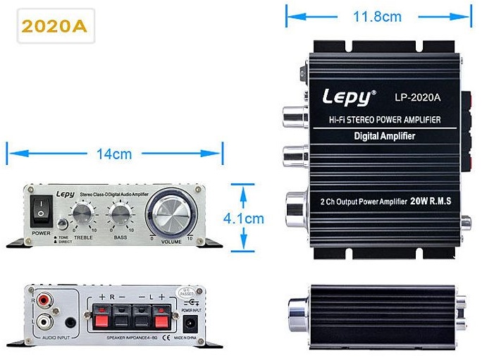 LP-2020A Hi-Fi zesilovač 2x20W