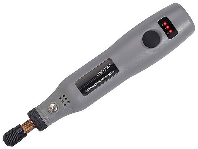 DM-240 Mini Bruska s Dobíjením a Rychlostí až 15000 ot./min, briv