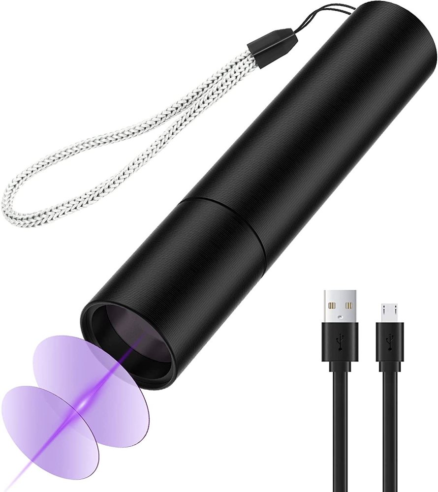 TP-165UV-1 (D02) UV LED svítilna s USB baterií 365nm, briv