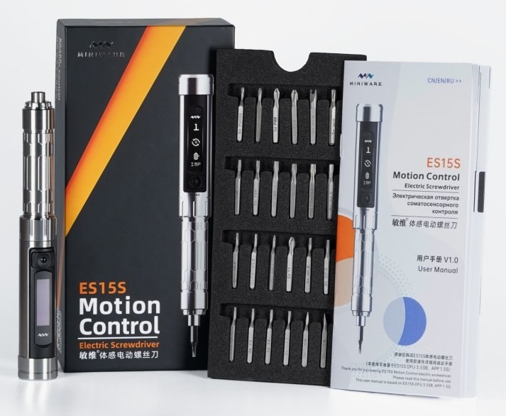 Inteligentní elektrický šroubovák MINIWARE ES15s, briv 