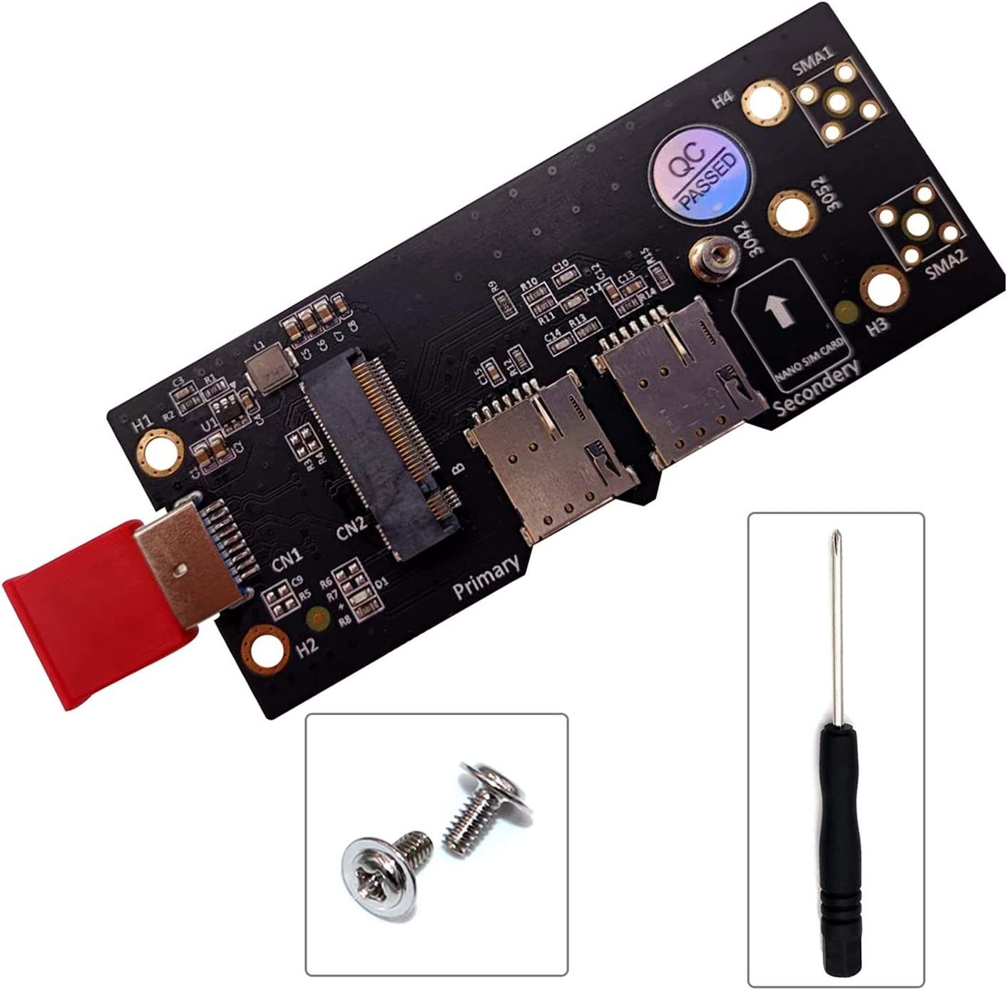  M.2 NGFF Key B na USB 3.0 adaptér s 6pinovým slotem pro dvě SIM karty