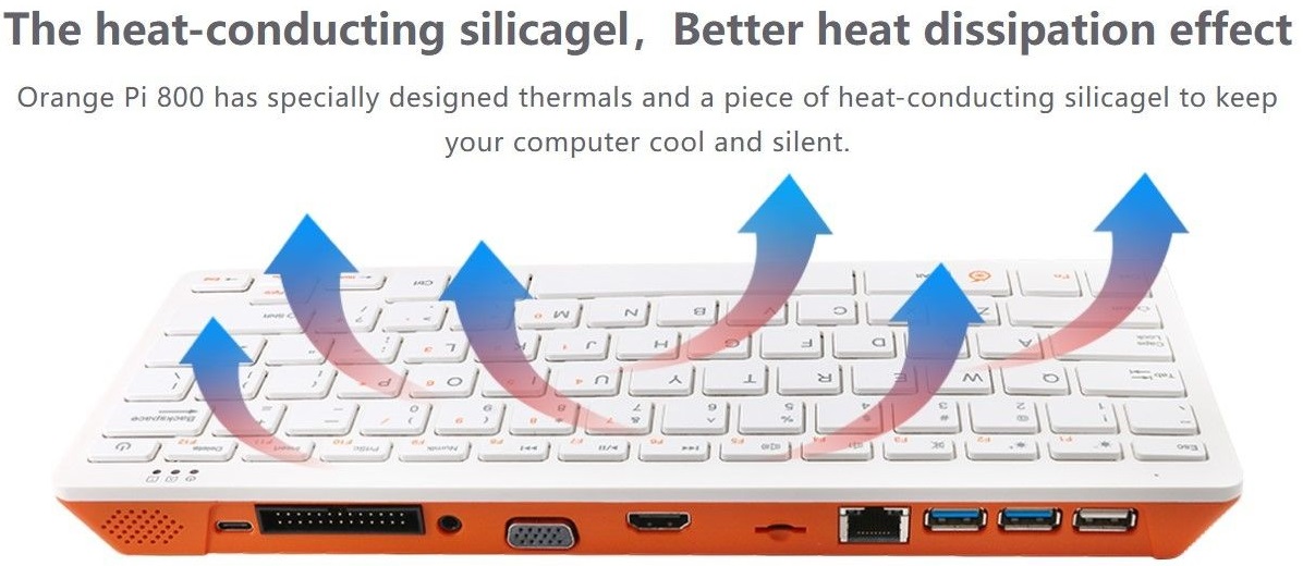 Orange Pi 800 mini počítač-klávesnice