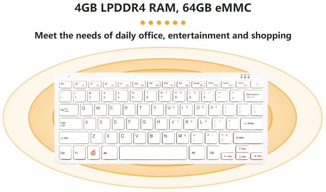 Orange Pi 800 mini počítač-klávesnice