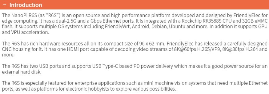 NanoPi R6S 8GB RAM, 64GB eMMC - Vysoce výkonný mini-router, briv