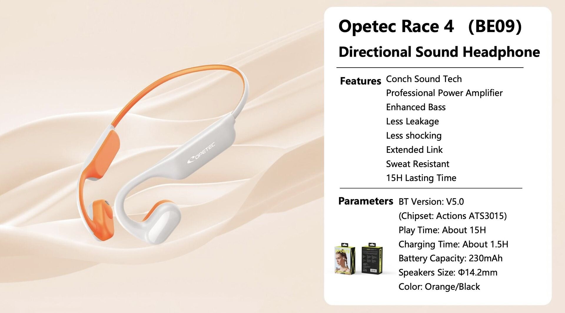 OPENTEC Race 4 оpen-ear sluchátka