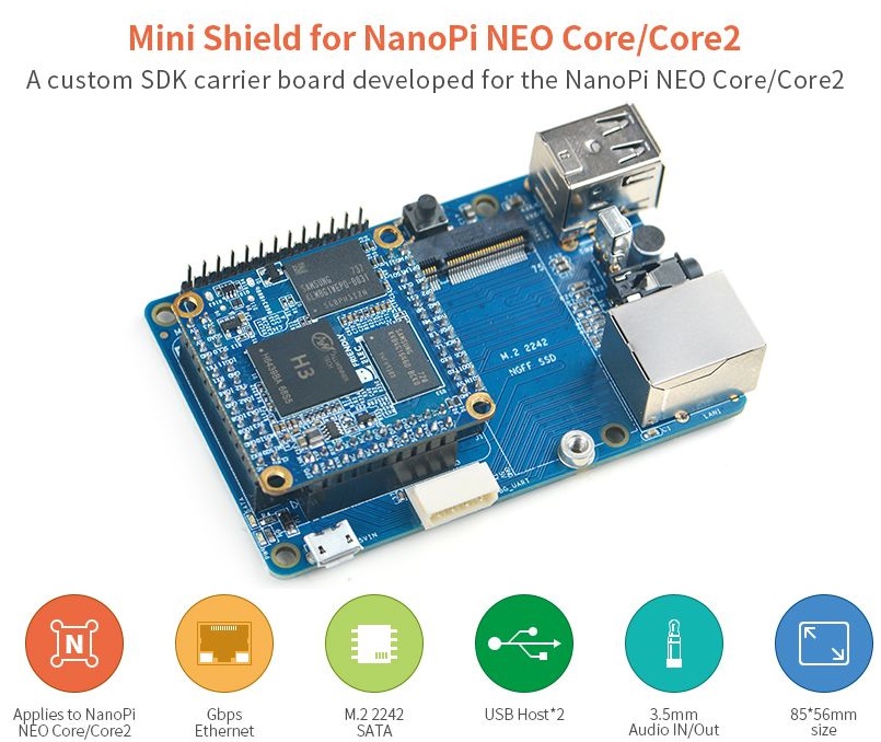 Nano Pi Mini Shield pro NEO Core/Core2