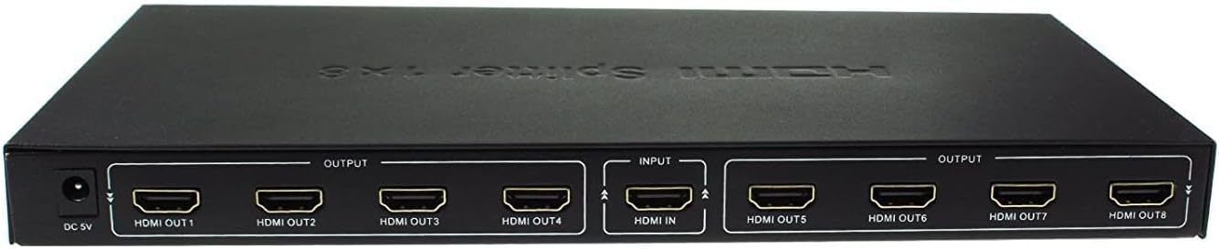 Rozbočovač s 8 výstupy. Můžete připojit několik HDMI obrazovek k jednomu HDMI zdroji signálu.