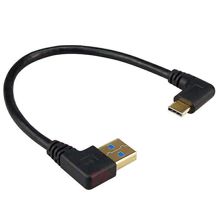 USB-C M - USB 3.0-A M OTG kabel, 0.25m, briv