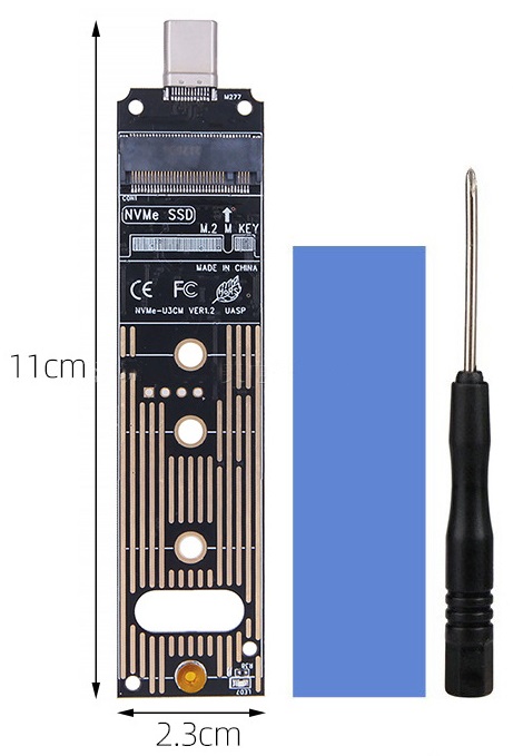 Adaptér M.2 NVMe na USB 3.1 - Rychlý přenos dat, briv