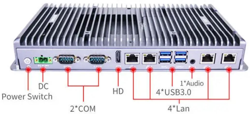 iBox-3046 Průmyslový počítač Intel Core i5-8260U 4 LAN porty, briv