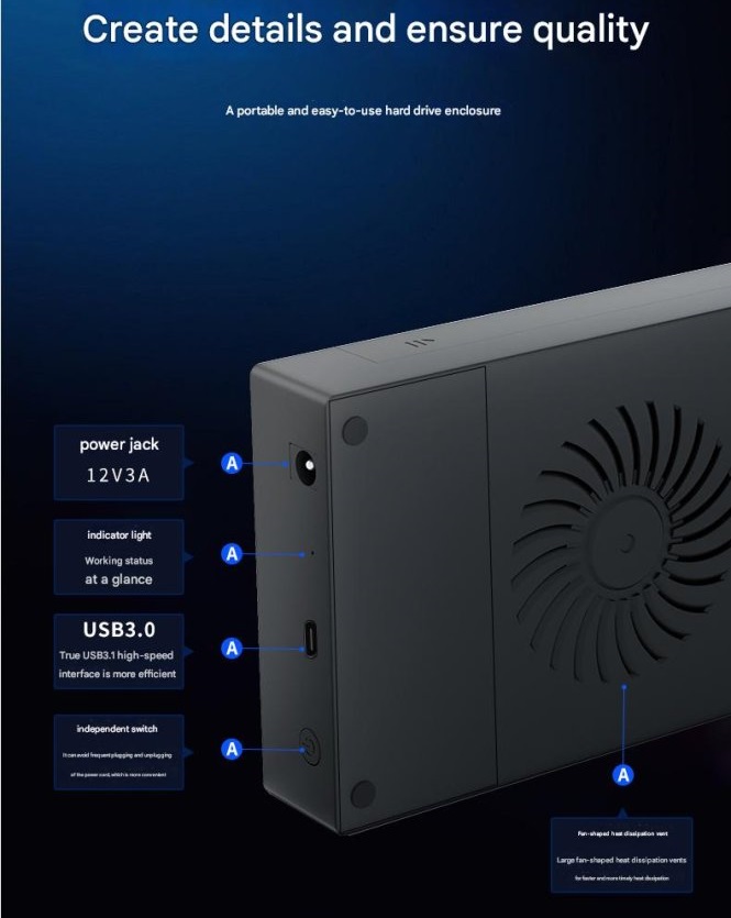 SAS/SATA na USB3.1 adaptér, briv