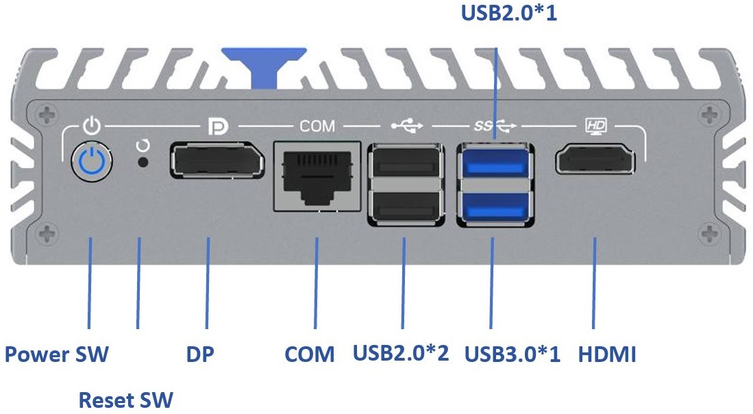 IEXP-304 Průmyslové PC, Intel N100, 4× 2.5G LAN, bezventilátorové, briv