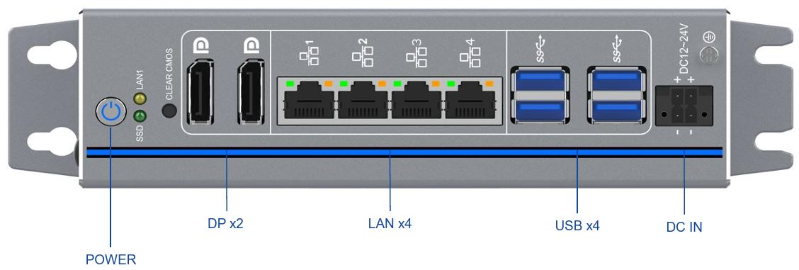 IEXP-512 Průmyslový počítač, 4× LAN, bezventilátorový, briv