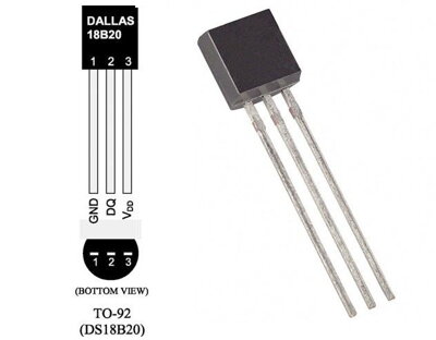 DS18B20-TO92 Digitální čidlo teploty DS18B20