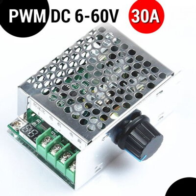 Regulátor otáček pro stejnosměrné DC motory - PWM 6V-60V 30A box