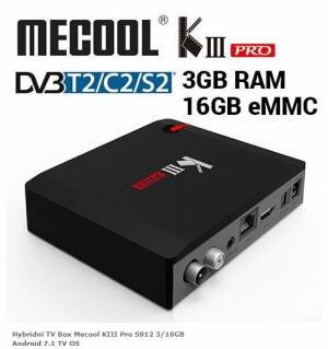 Hybridní TV Box Mecool KIII Pro S912 3/16GB Android 7.1 TV OS