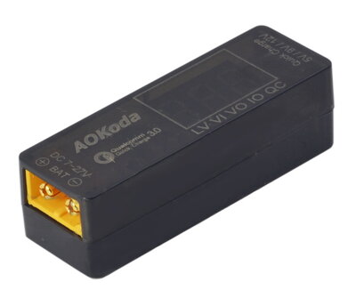 AOKoda nabíječka LiPo XT60 do USB QC3.0
