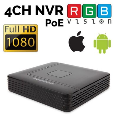 RGB-N1004FN 4CH 1080P PoE NVR mini síťový IP rekordér