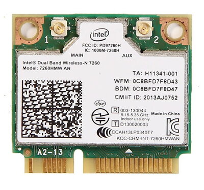 Intel Dual Band Wireless-N 7260 AN miniPCi-e karta
