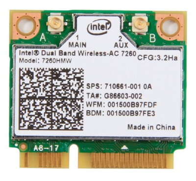 Intel Dual Band Wireless-AC 7260 miniPCi-e karta