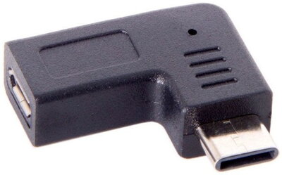 UC-212 USB C M na micro USB F zahnutý konektor, roh 90°