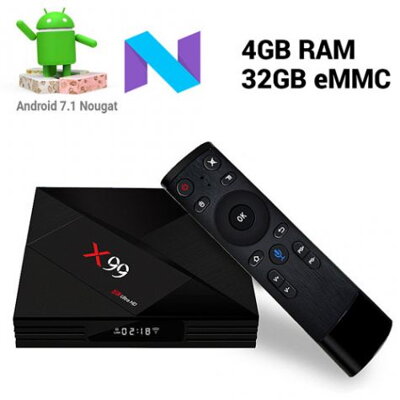 TV Box X99 RK3399 4/64GB Android 7.1