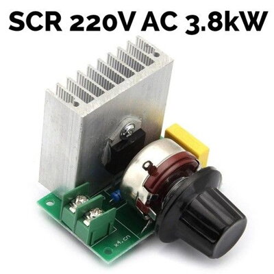 Regulátor otáček pro seriové AC motory - SCR 220V/3.8kW