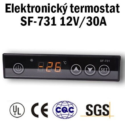 SF-731 12V/30A - Elektronický (regulátor) termostat pro chlazení