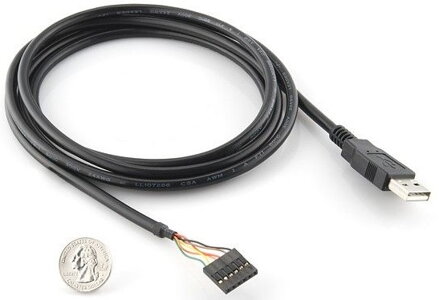 Převodník USB na UART TTL - FTDI FT232R čip, s kabelem 0.8m
