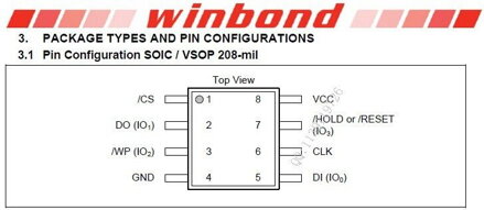 Winbond W25Q128FV 16MB Serial NOR Flash