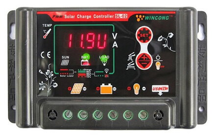 Originálny WINCONG solární PWM regulátor SL02B 12V/24V
