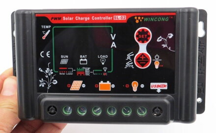 Originálny WINCONG solární PWM regulátor SL02B 12V/24V