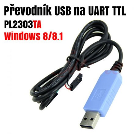 Převodník USB na UART TTL - nejnovější PL2303TA čip s kabelem 0.8m