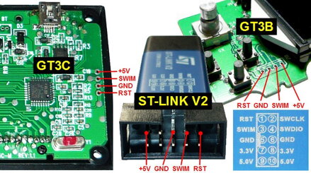 USB programátor ST-Link V2 STM8 STM32 STLINK
