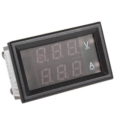 Ampérmetr/voltmetr panelový YB27VA DC 0-100V
