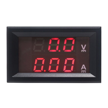Ampérmetr/voltmetr panelový YB27VA DC 0-100V