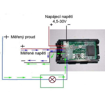 Ampérmetr/voltmetr panelový YB27VA DC 0-100V