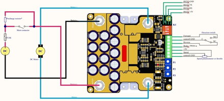 BR5050 10V-50V 50A PWM Obousměrný regulátor otáček pro stejnosměrné DC motory