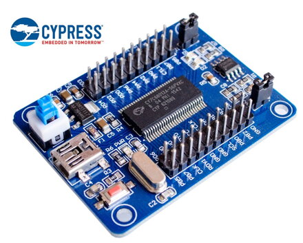 EZ-USB FX2LP CY7C68013A USB logický analyzátor, osciloskop