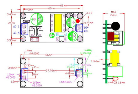 PLF12B Spínaný napájecí zdroj modul AC-DC 220V