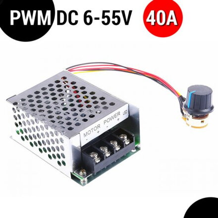 Regulátor otáček pro stejnosměrné DC motory - PWM 9V-55V 40A box